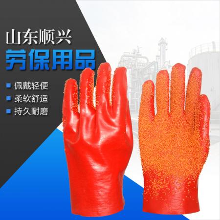 Luvas de pellet de palma de PVC vermelhas 27cm