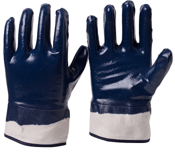 Jersey Safety cuff Blue NBR full glove
