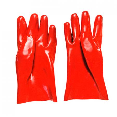 luvas de trabalho em pvc vermelho