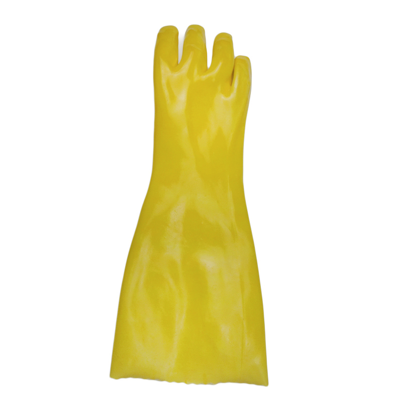 yellow pvc coated gloves