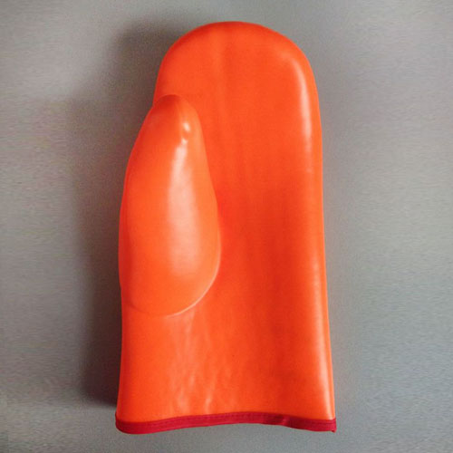 orange working pvc glove