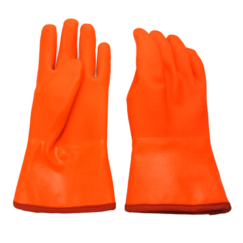 sandy finish pvc glove
